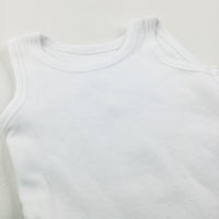 White Sleeveless Bodysuit - Boys/Girls Newborn