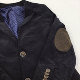 Black Corduroy Button Up Jacket - Boys 6-7 Years