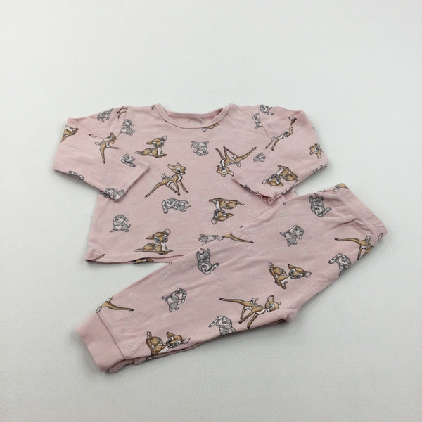 Bambi & Thumper Pink Pyjamas - Girls 12-18 Months