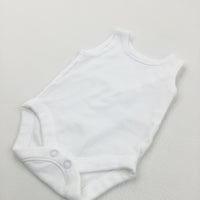 White Sleeveless Bodysuit - Boys/Girls Newborn