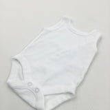 White Sleeveless Bodysuit - Boys/Girls Newborn