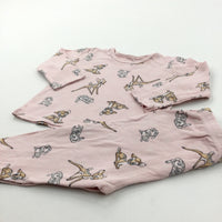 Bambi & Thumper Pink Pyjamas - Girls 12-18 Months