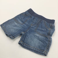 Mid Blue Lightweight Denim Shorts - Boys 0-3 Months