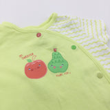 'I'm Sweeter Than You' Fruit Yellow & White Jersey Romper - Boys/Girls 0-3 Months