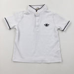 White Short Sleeve Polo Shirt - Boys 18-24 Months