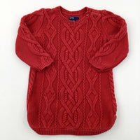 Red Knitted Dress - Girls 18-24 Months
