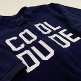 'Cool Dude' Navy Onesie - Boys 18-24 Months