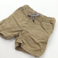 Light Brown Cotton Shorts - Boys 18-24 Months