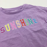 'Sunshine' Lilac Belly Top T-Shirt - Girls 7-8 Years
