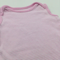 Pink Striped Sleeveless Bodysuit - Girls 0-3 Months