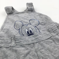 Mickey Mouse Embroidered Jersey Short Dungarees - Boys 3-6 Months