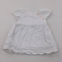 Broderie Flowers White Cotton Blouse - Girls 0-3 Months