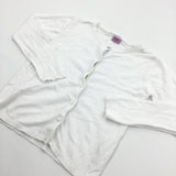 White Lightweight Cardigan - Girls 5-6 Years