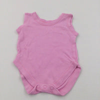 Pink Sleeveless Bodysuit - Girls 0-3 Months