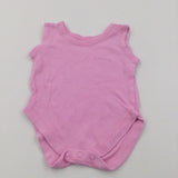 Pink Sleeveless Bodysuit - Girls 0-3 Months