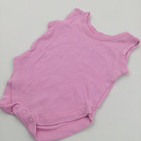 Pink Sleeveless Bodysuit - Girls 0-3 Months