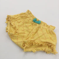 Pineapple Design Golden Yellow Lightweight Jersey Shorts - Girls 0-3 Months