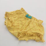 Pineapple Design Golden Yellow Lightweight Jersey Shorts - Girls 0-3 Months