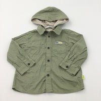 Green Cotton Hoodie Shirt - Boys 2-3 Years