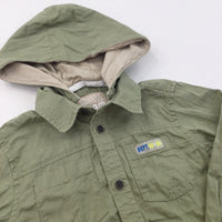 Green Cotton Hoodie Shirt - Boys 2-3 Years