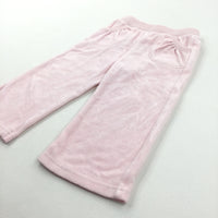 'Baby Gap' Pink Faux Suede Wide Leg Joggers - Girls 18-24 Months