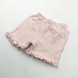 Pale Peach Jersey Shorts - Girls 3-6 Months