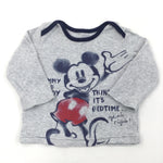 Mickey Mouse Grey Long Sleeve Top - Boys 6-9 Months