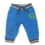Mickey Mouse Blue Joggers - Boys 3-6 Months