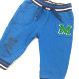 Mickey Mouse Blue Joggers - Boys 3-6 Months