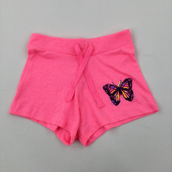 Butterfly Pink Shorts - Girls 2-3 Years