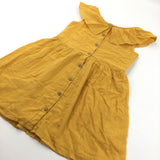 Mustard Yellow Cotton Sun Dress - Girls 9-10 Years