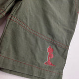 Green With Red Stitching Cargo Shorts - Boys 2-3 Years