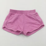 Pink Lightweight Jersey Shorts - Girls 3-6 Months