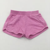 Pink Lightweight Jersey Shorts - Girls 3-6 Months