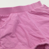 Pink Lightweight Jersey Shorts - Girls 3-6 Months