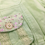 Flowers Green Trousers - Girls 2-3 Years