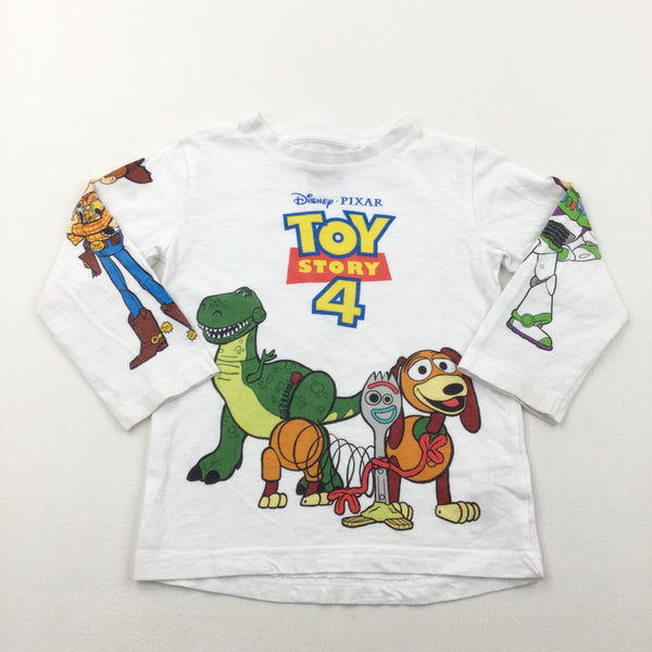 'Toy Story 4' Characters White Long Sleeve Top - Boys 2-3 Years