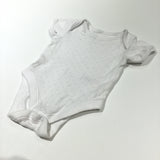 Pink Spots White Short Sleeve Bodysuit - Girls 0-3m