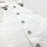 White Denim Dungaree Dress - Girls 2-3 Years