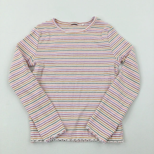 Colourful Stripped Long Sleeve Top - Girls 3-4 Years
