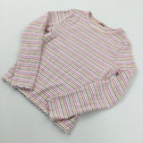 Colourful Stripped Long Sleeve Top - Girls 3-4 Years