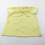 Spotty Yellow Jersey Tunic Top - Girls 6-9 Months