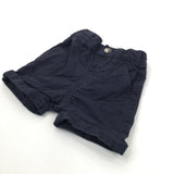 Navy Chino Shorts with Adjustable Waistband - Boys 9-12 Months