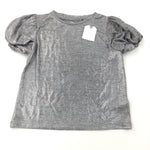 **NEW** Silver Puff Sleeve Top - Girls 6 Years