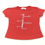 'Early Days' Red T-Shirt - Girls 12-18 Months