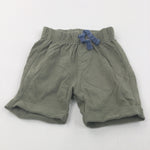 Sage Green Lightweight Jersey Shorts - Boys 0-3 Months