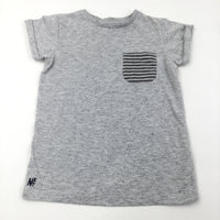 Grey Pocket T-Shirt - Boys 7 Years