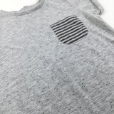 Grey Pocket T-Shirt - Boys 7 Years