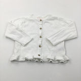 White Lightweight Knitted Cardigan - Girls 9-12 Months