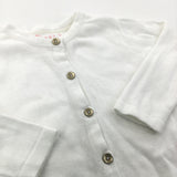 White Lightweight Knitted Cardigan - Girls 9-12 Months